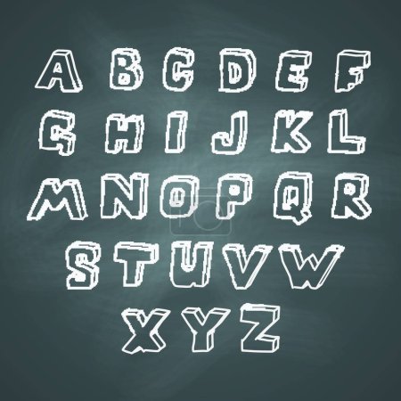 Illustration for Alphabet set vector illustration - Royalty Free Image