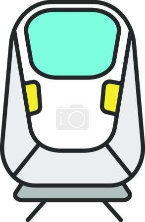 Illustration for "Transrapid color icon" vector illustration - Royalty Free Image