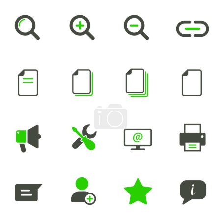 Photo for Web buttons simple vector icons in two colors isolated on white background. internet communication concept. web buttons 2 color icons for mobile and ui design - Royalty Free Image