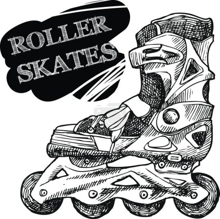 Illustration for Roller-skates, colored vector illustration - Royalty Free Image