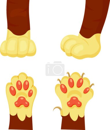 Photo for "Cat foot cartoon vector illustration isolated on white background" - Royalty Free Image