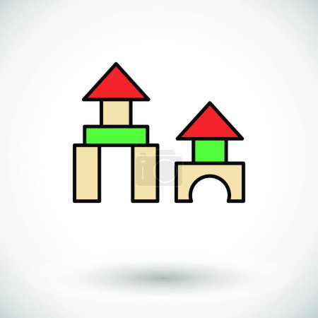 Ilustración de "Bloque de construcción "icono vector ilustración - Imagen libre de derechos