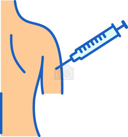 Ilustración de "Icono de color de vacunación "vector de ilustración - Imagen libre de derechos