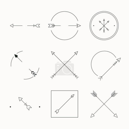 Illustration for Arrows set vector illustration - Royalty Free Image
