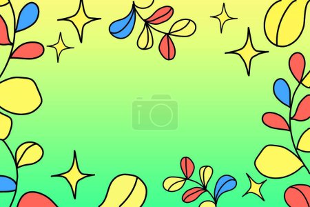 Illustration for Background with leaves  vector illustration - Royalty Free Image