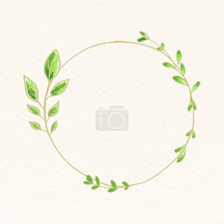 Illustration for Frame with leaves  vector illustration - Royalty Free Image