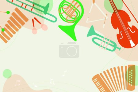 Illustration for Ad with retro instrument design - Royalty Free Image