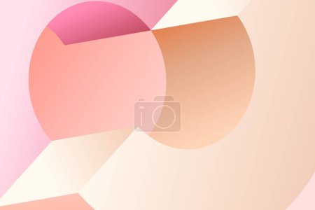 Illustration for 3d geometric background, vector template - Royalty Free Image