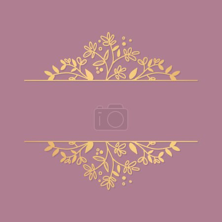 Ilustración de Floral frame, simple vector illustration - Imagen libre de derechos