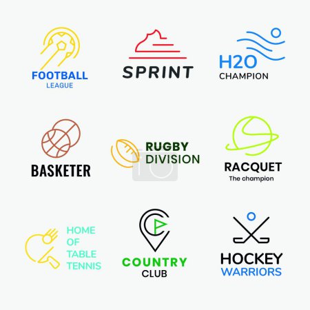 Illustration for Business logo template, branding, simple vector illustration - Royalty Free Image