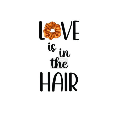 Illustration for Love is in the hair, colorful vector illustration - Royalty Free Image