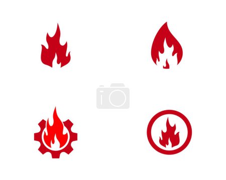 Ilustración de Simples iconos de la página web de fogatas - Imagen libre de derechos