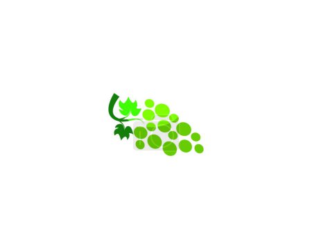 Téléchargez les illustrations : "Modèle de logo de raisin icône vectorielle" - en licence libre de droit