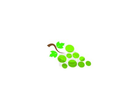 Téléchargez les illustrations : "Modèle de logo de raisin icône vectorielle" - en licence libre de droit