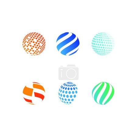 Illustration for "global technology logo" vector illustration - Royalty Free Image
