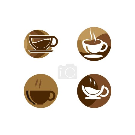 Illustration for "coffee glass logo"  vector illustration - Royalty Free Image