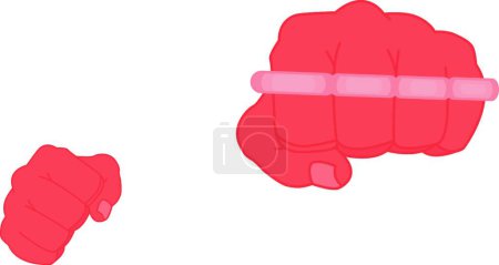 Illustration for "fists - punch  vector illustration - Royalty Free Image