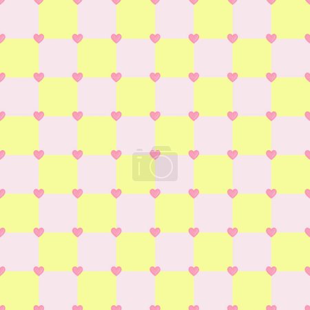 Illustration for "Yellow and turquoise color heart pattern" - Royalty Free Image