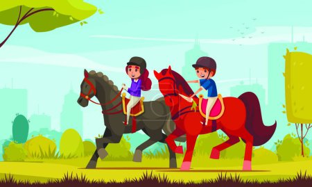 Illustration for Illustration of the Horse Riding Design - Royalty Free Image