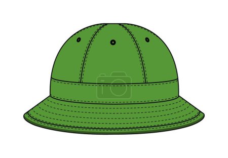 Ilustración de "Sombrero de cubo (sombrero de metro) plantilla vector ilustración" - Imagen libre de derechos