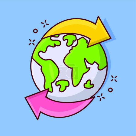 Illustration for Global share, colored vector illustration - Royalty Free Image