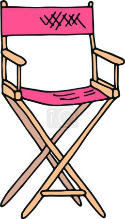 Ilustración de Director icono de silla. Productor de cine asiento de madera - Imagen libre de derechos