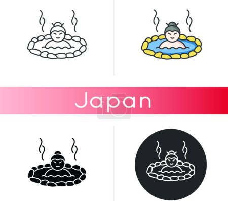 Ilustración de "Icono de aguas termales. Onsen japonés" - Imagen libre de derechos