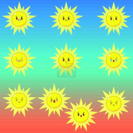 Téléchargez les illustrations : "Mignon et drôle collection emoji" - en licence libre de droit