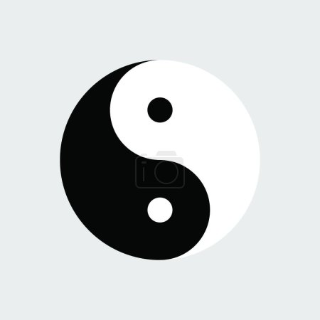 Ilustración de "Yin yang Ilustración del vector de símbolo de religión japonesa." - Imagen libre de derechos