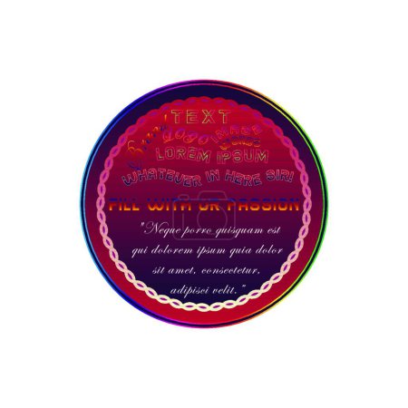 Illustration for "Modern and colorful badge logo vintage artwork design" - Royalty Free Image