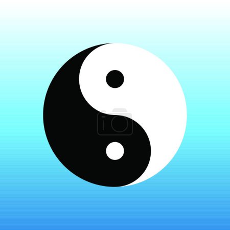 Ilustración de "Yin yang Ilustración del vector de símbolo de religión japonesa." - Imagen libre de derechos