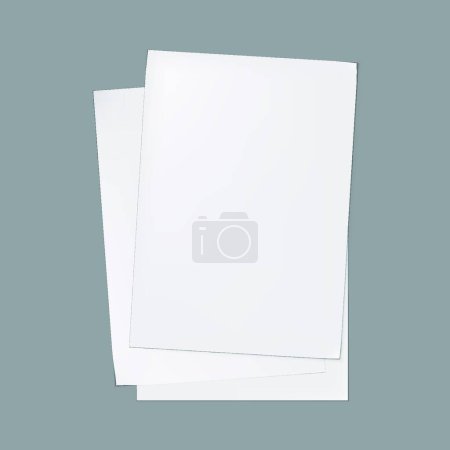 Illustration for "Stack Of White Paper Sheets With Shadows" - Royalty Free Image
