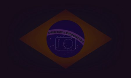 Illustration for "Brazil flag dark background. Brazil national flag Vector illustration EPS 10" - Royalty Free Image