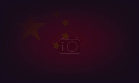 Ilustración de "Bandera de China fondo oscuro. China bandera nacional Vector ilustración EPS 10" - Imagen libre de derechos