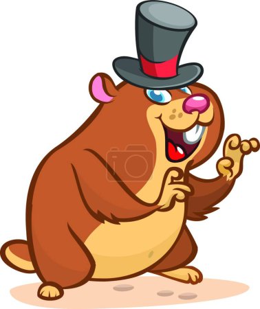 Illustration for Cartoon animal beaver, cute illustration - Royalty Free Image