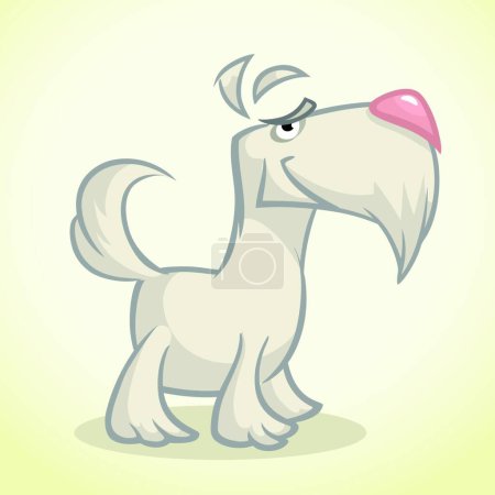 Ilustración de "Lindo perro divertido de dibujos animados. Ilustración vectorial" - Imagen libre de derechos