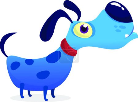 Téléchargez les illustrations : "Drôle Jack Russel Terrier chien dessin animé. Illustration vectorielle
." - en licence libre de droit