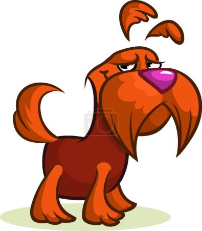 Ilustración de "Bonita y divertida ilustración de dibujos animados perro terrier escocés
" - Imagen libre de derechos