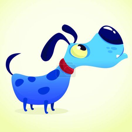 Illustration for "Cute cartoon  funny dog. Vector illustration" - Royalty Free Image
