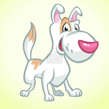 Ilustración de "Lindo perro divertido de dibujos animados. Ilustración vectorial" - Imagen libre de derechos