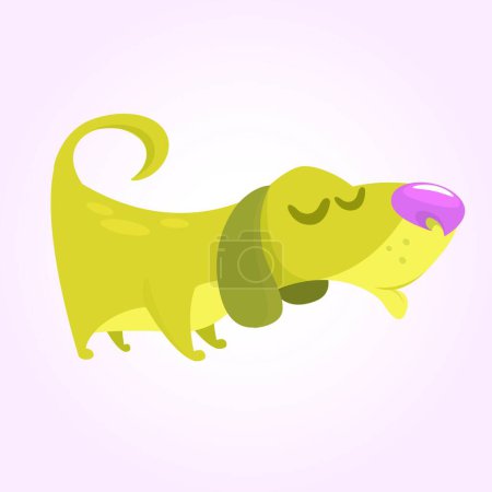 Illustration for "Cute cartoon  funny dog. Vector illustration" - Royalty Free Image