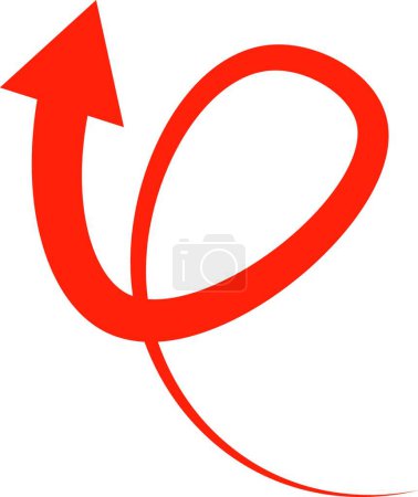 Ilustración de "Icono de flecha giratoria hacia arriba. vector." - Imagen libre de derechos