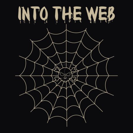 Illustration for Into the web, spider web design vector - Royalty Free Image