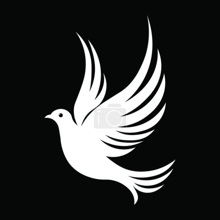 Téléchargez les illustrations : "Conception vectorielle de silhouette de pigeon" - en licence libre de droit
