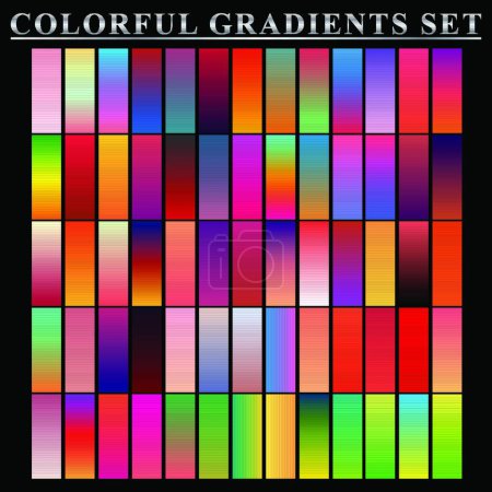 Illustration for Illustration of Colorful Gradients Set - Royalty Free Image