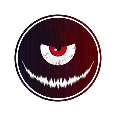 Téléchargez les illustrations : "Un oeil monstre dessin animé emoji" - en licence libre de droit