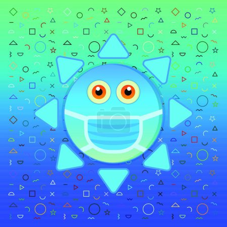 Illustration for "Cartoon mask emoji design artwork" - Royalty Free Image