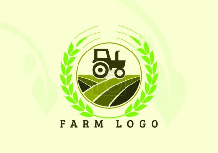 Photo for "Tractor logo or farm logo, suitable for any business related to agriculture industries." - Royalty Free Image