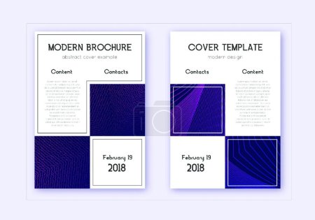 Ilustración de "Conjunto de plantillas de diseño de cubierta empresarial. Abstrac violeta" - Imagen libre de derechos