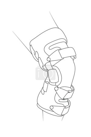 Illustration for "Knee brace sketch vector illustration." - Royalty Free Image